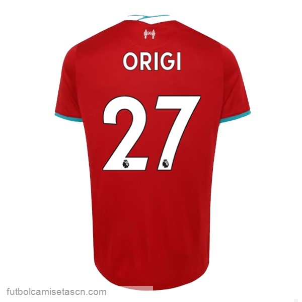 Camiseta Liverpool NO.27 Origi 1ª 2020/21 Rojo